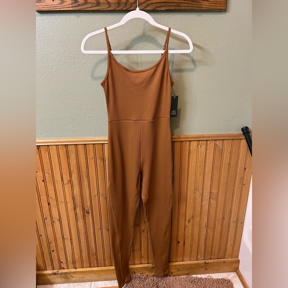 Women’s Wild Fable Brown Spaghetti Strap Jumpsuit Size Medium